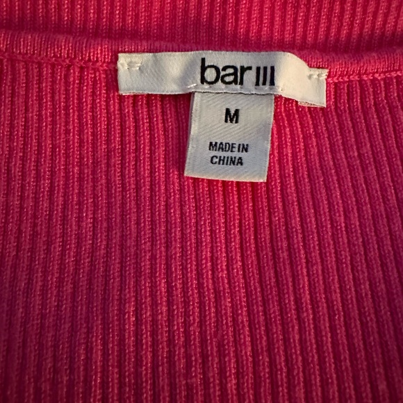DONATED ❌bar III Body Con Hot Pink Ribbed Knit Dress, medium, NWT - Picture 6 of 7